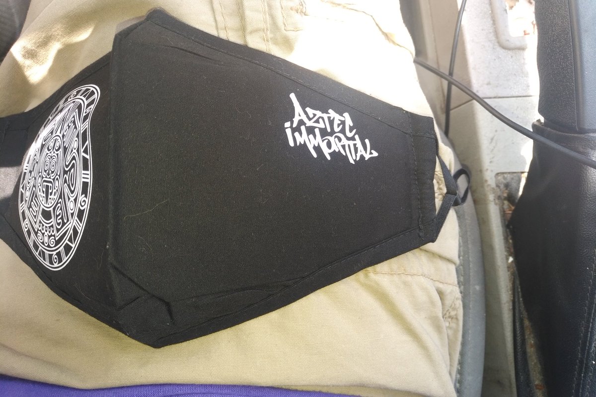 PelCloCo's tweet photo. Our mask order was delayed by quite a bit, but the first few test prints came out well. We should have a few designs up in the next day or so

https://t.co/HDFZRsilH4 
.
#peligrosoclothingcompany https://t.co/m4xI1zxgP2