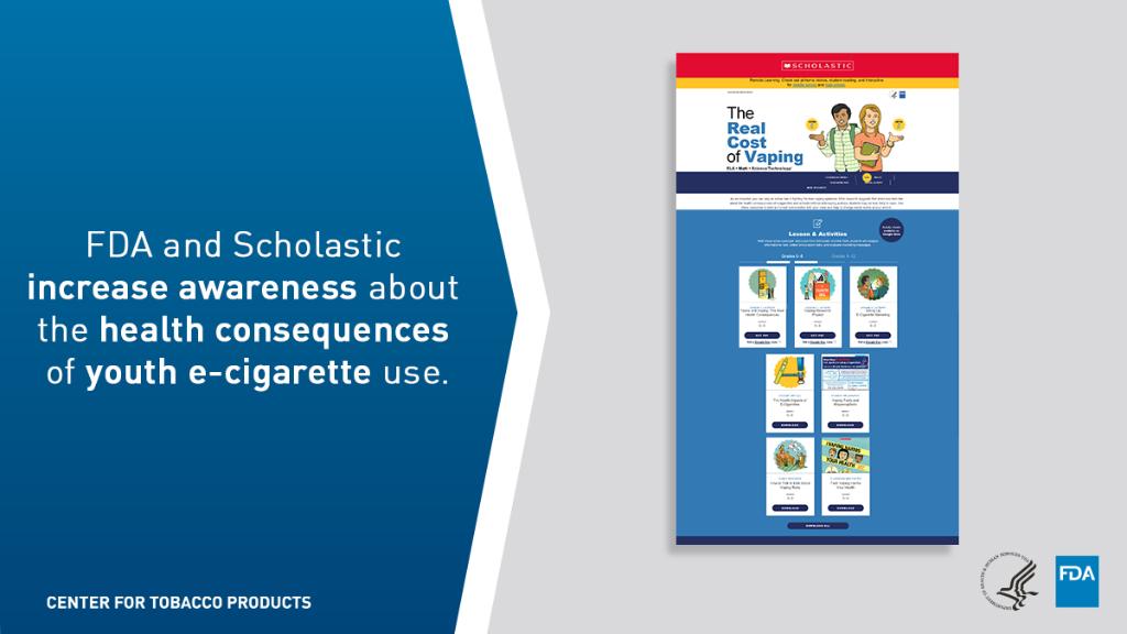 FDA worked with Scholastic to develop lesson plans, infographics, and