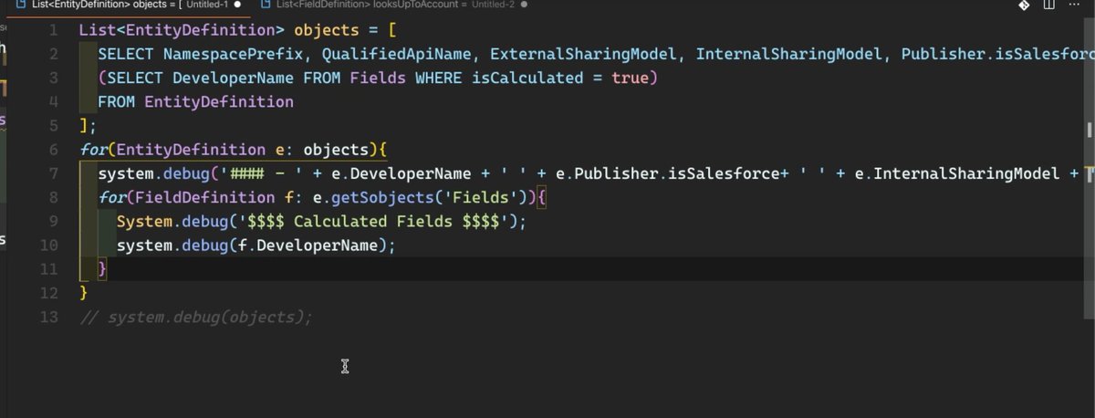Heiko__c's tweet image. Great #CodeLive session today where @codefriar was writing metadata #SOQL queries on EntityDefinition and FieldDefinition to find  – formula fields / – lookup fields to a certain object. Wow! #Salesforce

ca-peterson.com/apex/2020/01/2…

developer.salesforce.com/docs/atlas.en-…