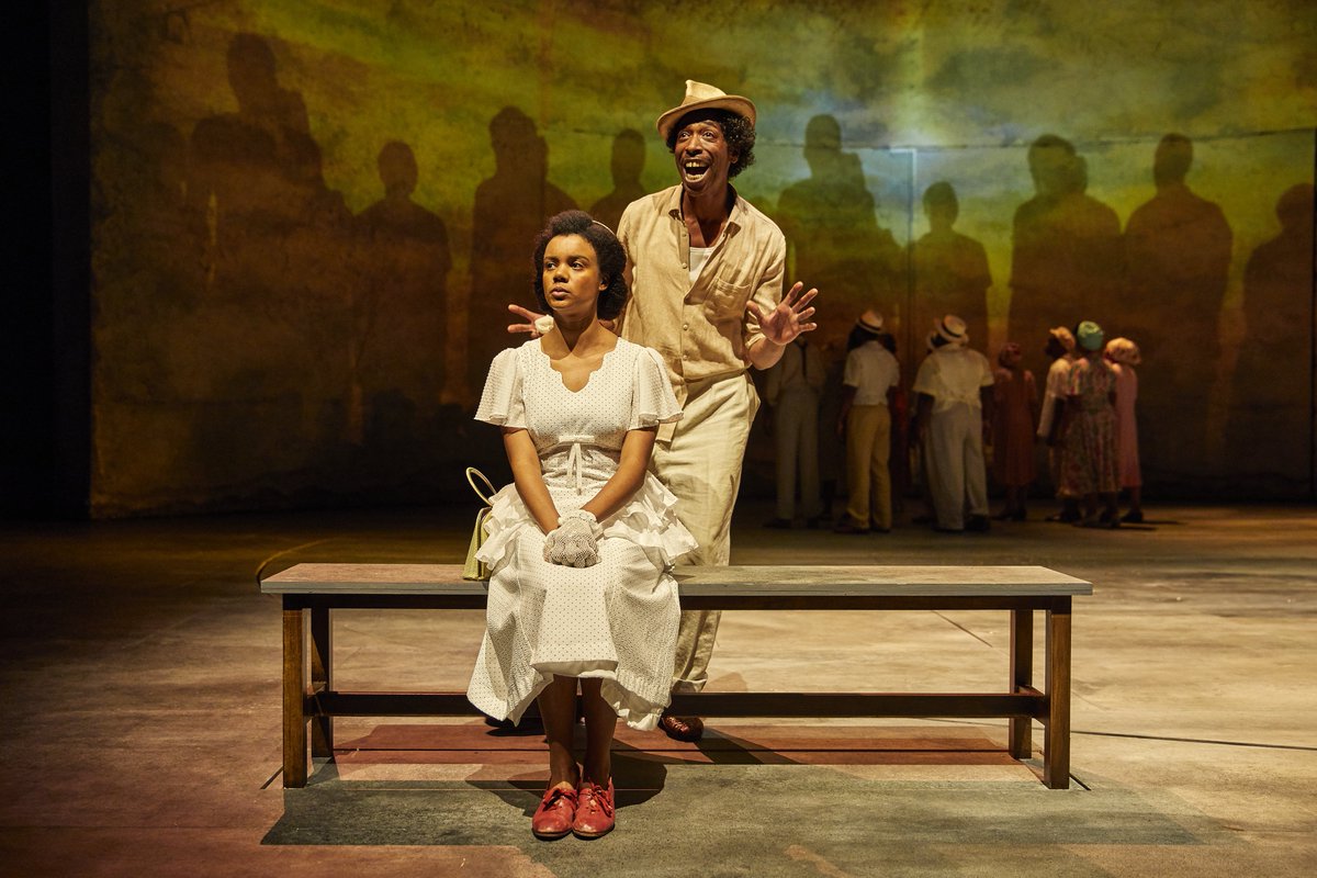 NationalTheatre's tweet photo. 'Andrea Levy’s Windrush epic makes momentous theatre. Skilfully adapted and staged with hurtling energy.' ★★★★★ The Guardian⠀
⠀
We cannot wait to share #SmallIsland with you next week. #NationalTheatreAtHome 🚢🌴☕ https://t.co/RsK9J6zxJA