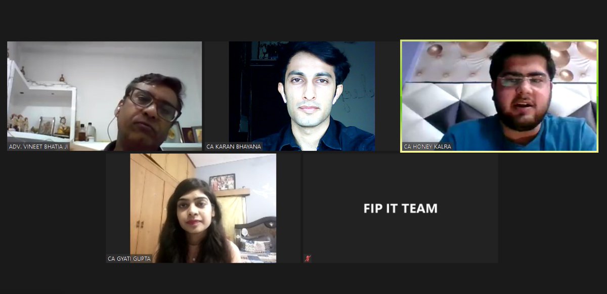 fip_official's tweet photo. Joining our league of masters, we were delighted to have with us @VINEETBHATIAGST today.
Thank you for coming onboard and sharing your knowledgeable insights on refunds under #GST. We're sure our audience enjoyed this session just as much as we did.
#FIP #fipofficial #ICAI https://t.co/1nNU0lYKHm
