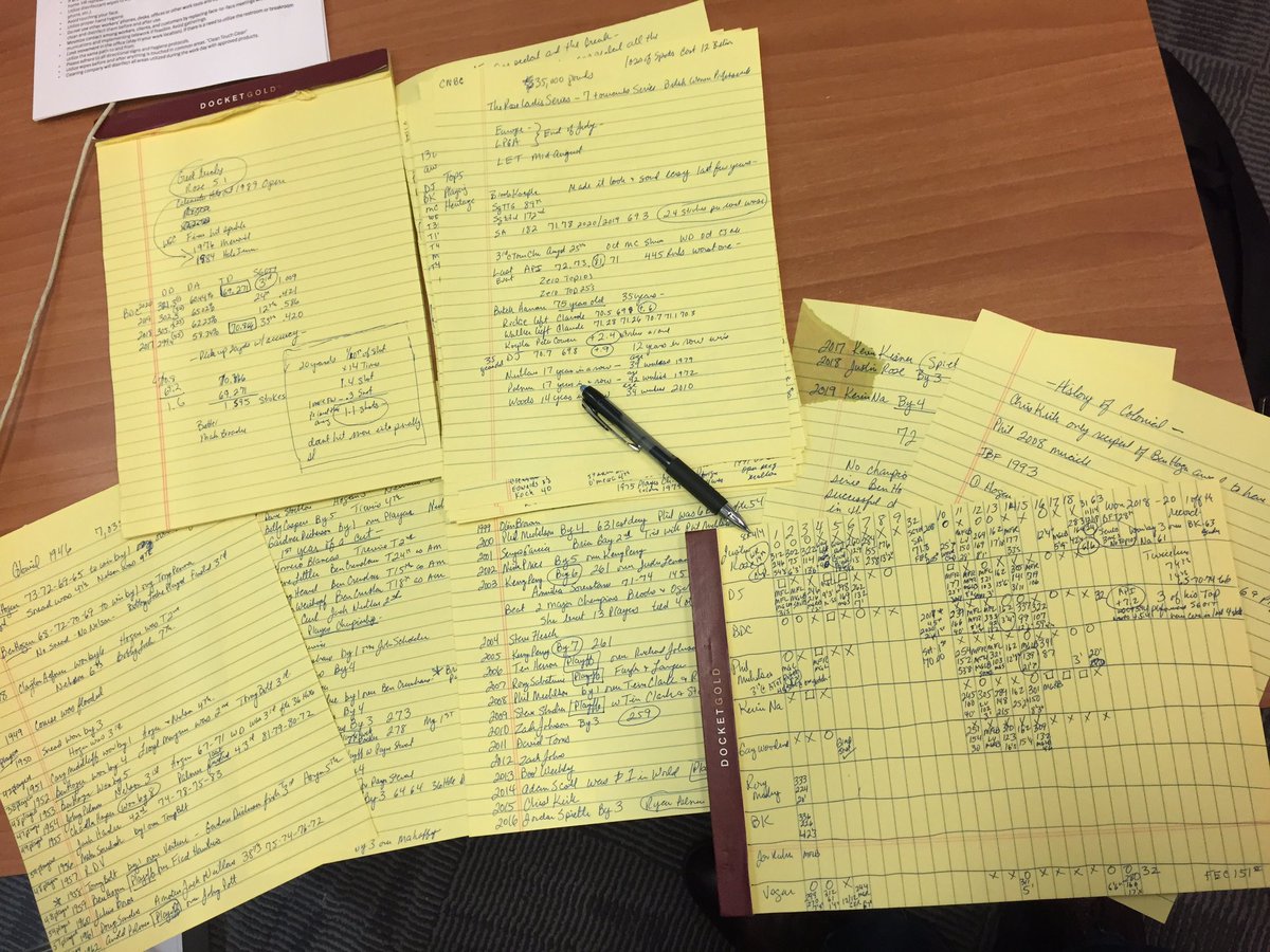 chambleebrandel's tweet photo. How nice it is to get back to crunching numbers.... and watching golf. Back @GolfCentral with my longtime sidekick @RichLernerGC and the whole talented production crew. We’ll put a bow on the day at 7pm ET tonight. https://t.co/lq1KuQjqjG
