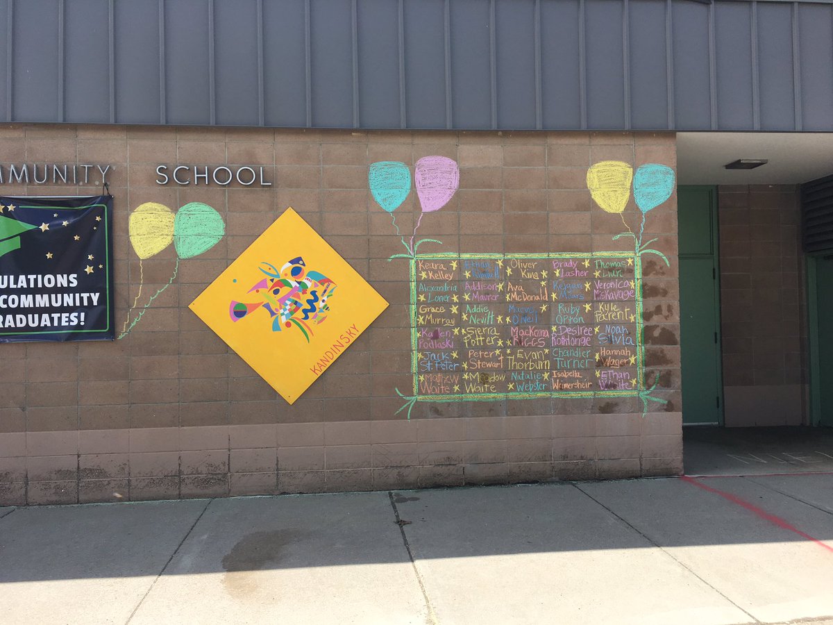 gove_rebecca's tweet image. Honoring our 8th graders with chalk mural and all of their names listed #hcslearns #cvsdvt #cvsdstrong