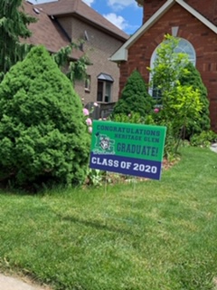 Look for this sign on lawns and windows - CONGRATULATIONS to our grads, we are all so proud of you!