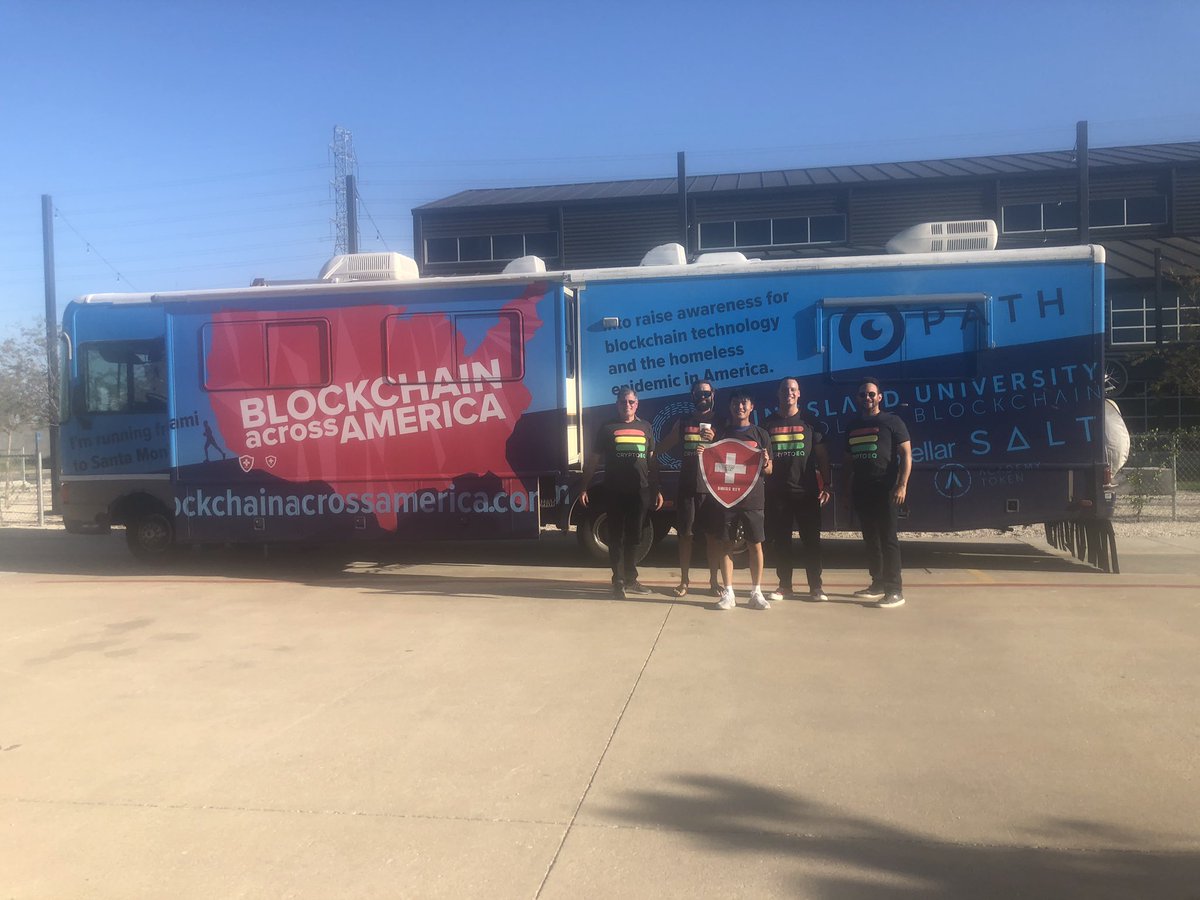 kylekemper's tweet photo. Big thanks and love to @CryptoEQ for hosting a T-Shirt #giveaway yesterday in #Houston. We stopped by with the @SwissKey tour bus to learn about their awesome #trading intelligence platform and exchange swag. Looking forward to working together. https://t.co/k8yzK9DlWL