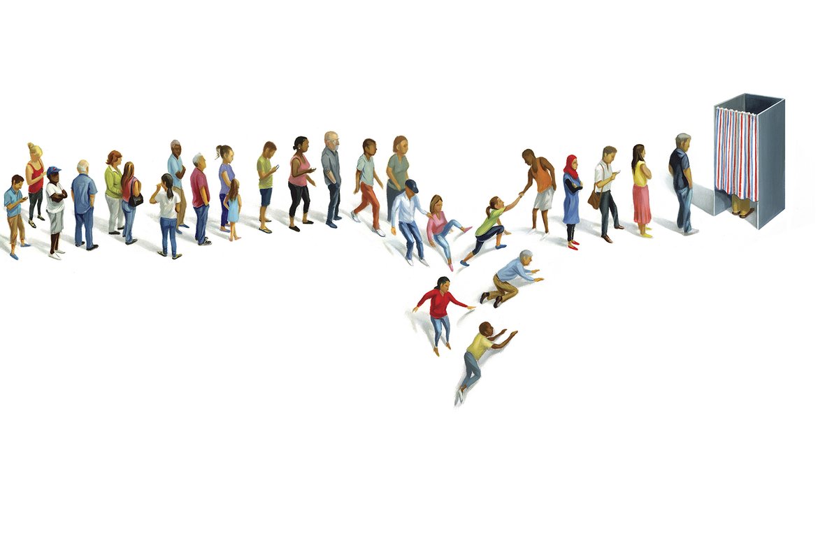 "The Many Varieties of Voter Suppression" for <a href="/TheProspect/">The American Prospect</a> AD <a href="/JandosRothstein/">Jandos Rothstein</a> 
I've always wanted to use the physical gutter in one of my concepts and this seemed like the right time especially for this important issue.