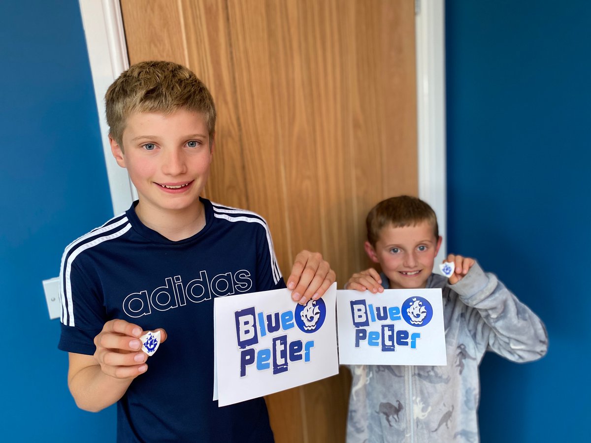 khague1's tweet photo. Harry and Charlie received their Blue Peter Badges today for sending family and friends letters and rainbows during lockdown!! #proud #bluepeter @TSHCltd @MorpethChantry @LonghStHelens https://t.co/QQsrSqq3jI