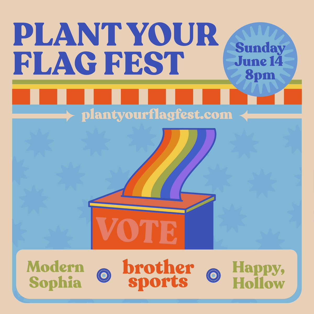 BoerneDemocrats's tweet photo. June 14, 2020

Take your stand.
Plant your flag.
Cast your vote! 🗳 

On Flag Day 2020, join us for a triple bill of rising indie Texas artists encouraging everyone to vote! 

Find out more at https://t.co/URWLMsVGyA. https://t.co/b9PHgb8csX