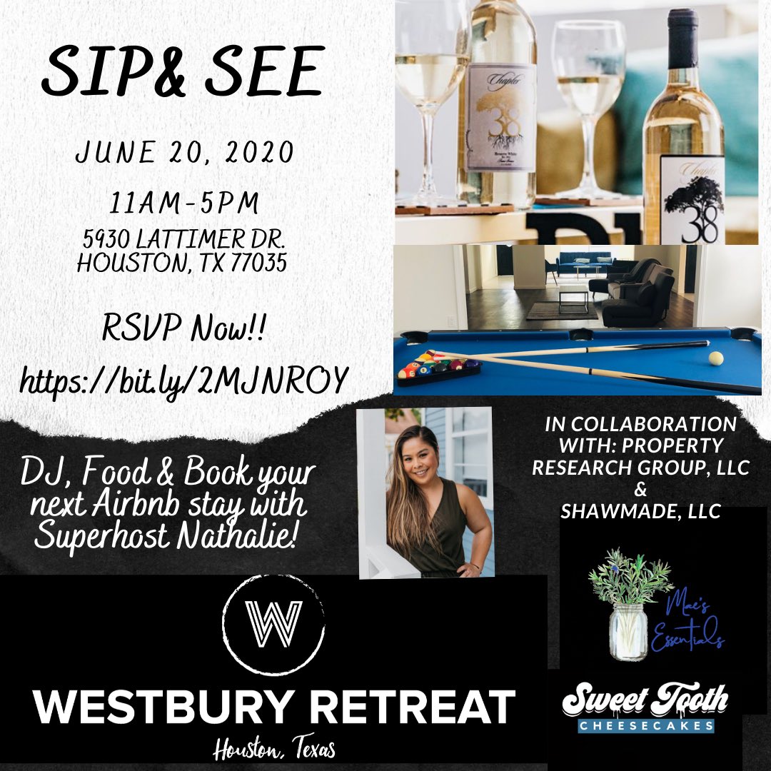 chapter38wine's tweet photo. Another Sip &amp; See! This time Houston! Join us! https://t.co/6u7oNtoYNL