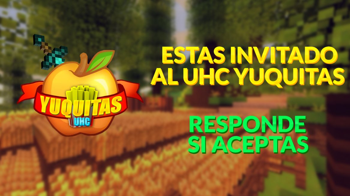 YucaYucafrita's tweet photo. Estas invitado oficialmente al UHC Yuquitas!

> @0xExsenm https://t.co/jrOBXVQ433