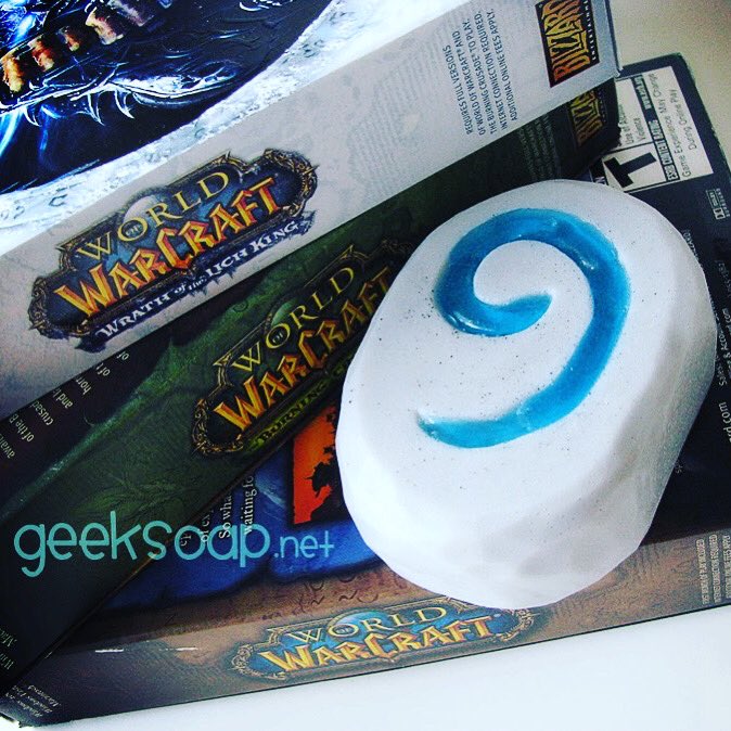 geeksoap's tweet image. This week’s most popular soap art is the #WorldOfWarcraft #hearthstone! It smells like the tropical troll-filled forests of Stranglethorn... coconut and a hint of lime. Trolls not included. Get yours at geeksoap.net! #geeksoap