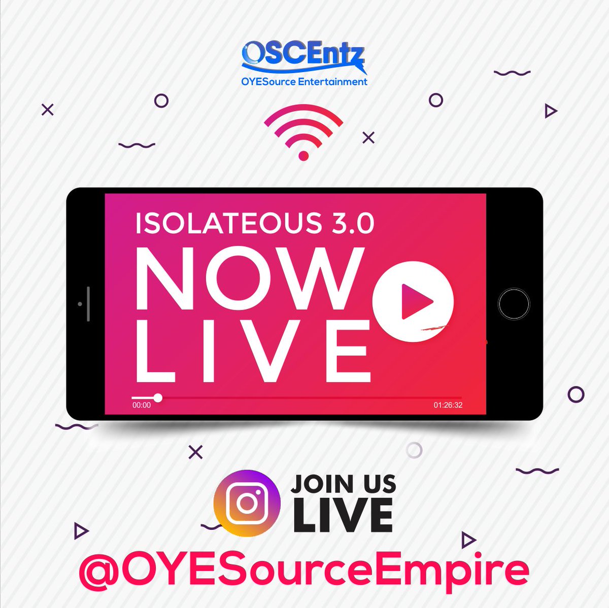 OSourceHQ's tweet photo. ♦️ ISO GO
#OSCEntz #OYESourceEntertainment #Isolateous #Isolateous3 #Fuoye2TheWorld #Fuoye #IGLive #OYESourceInFuoye https://t.co/kL4RlouN1f