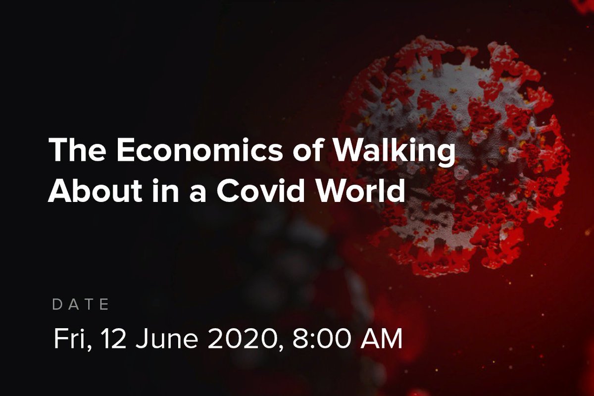 TechieBusiness's tweet photo. 🦠 The Economics of Walking About in a #Covid #World

📅 Date: Fri, 12 June 2020, 8:00 AM – 9:00 AM EDT

💰 Entrance fee: free

➡️ https://t.co/RzhGCVsGKP https://t.co/ROk9qrqQSA
