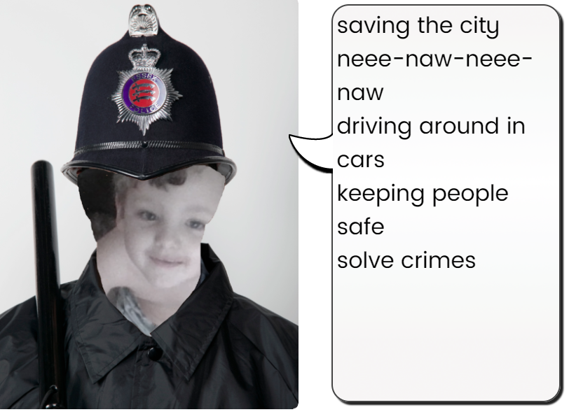 glanhowyprimary's tweet photo. This week we looked at another important key worker - The Police Man. Reception / Y1 used mash cams on @purpleMash to take on the role of a police officer. @swpolice would you like some new recruits. Bendigedig! #keyworkers #police #ethicallyinformedcitizens #RecY1 https://t.co/RRBaqamjuW