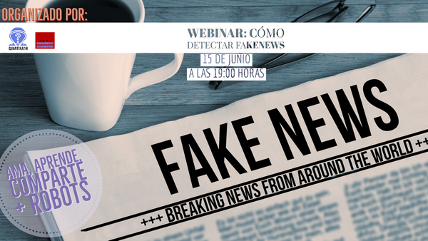 Newtral_edu's tweet photo. MEETUP Fake News: #HackingSevilla organiza un webinar sobre cómo detectar noticias falsas. Allí estaremos este lunes 15 a las 19hs https://t.co/120pXLq53C https://t.co/PBvOVaI9OL