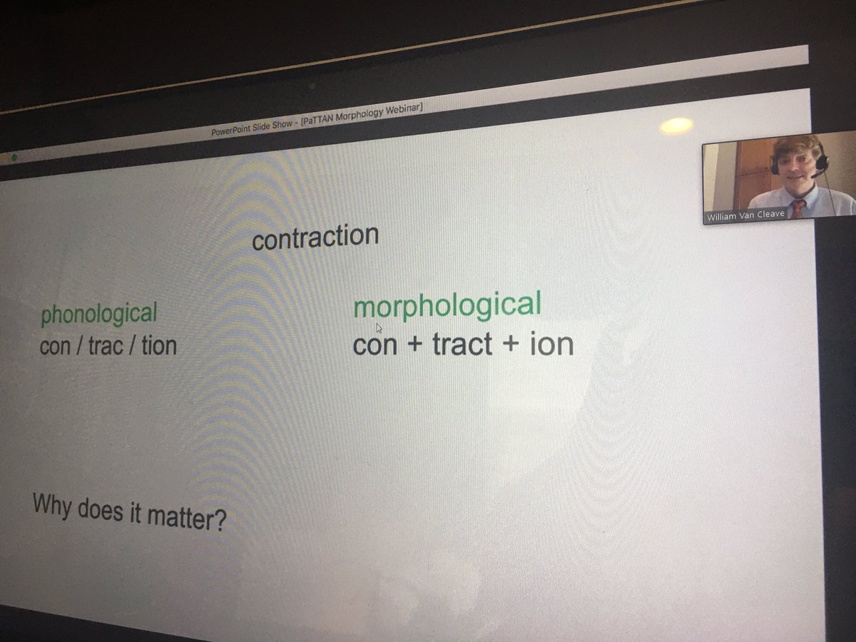 MrsBartley3's tweet photo. #PaLitSymposium2020 TION is a phoneme not a morpheme/suffix! https://t.co/sQHH6Ly5Da