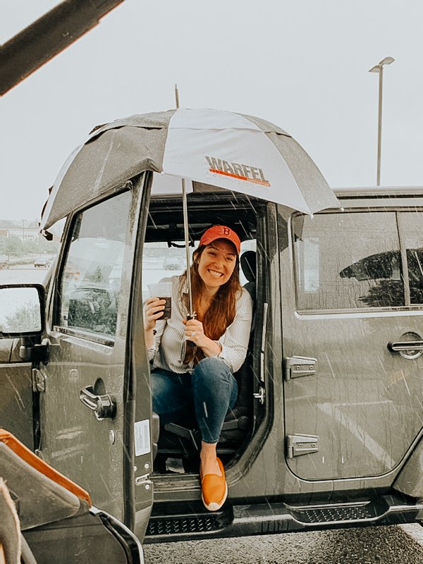 This is the new business development meeting - coffee in the parking lot in the pouring rain. Hey, sometimes you just have to #EmbraceChange. Thanks to my buds at <a href="/RKLcpa/">RKL LLP</a> and <a href="/Cutler_Builds/">Cutler Associates</a> for being great company. Special thanks to <a href="/WarfelCC/">Warfel Construction</a> for keeping me dry!