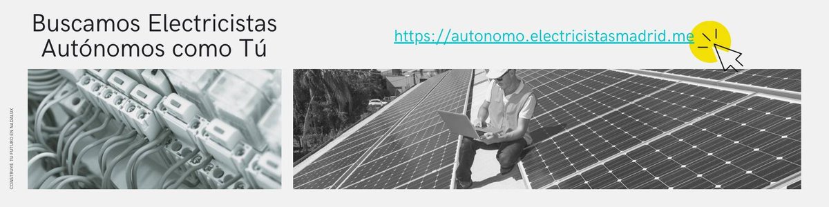 nadalux's tweet photo. Estamos buscando #profesionales #autonomos especialistas en #electricidad y #telecomunicaciones. Buscamos profesionales comprometidos. https://t.co/0GUQLd9ZGS https://t.co/yXdEd9UuF1