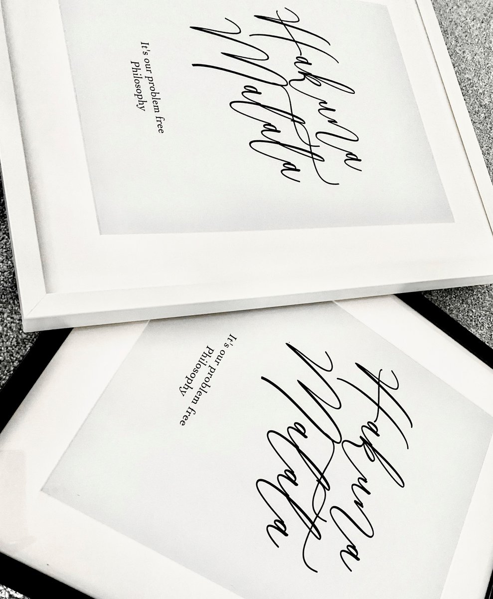 hm_imagination's tweet photo. What a wonderful phrase 🖤  Our A3 #hakunamatata print looks amazing in a black or white frame. Prints start from just £3.99 🦁👑

👉  https://t.co/gKzX3HQtQC

#homeimagination #wallart  #prints #lionkingart #lionking #lionkingmusical #lionkinglyrics #problemfreephilosophy https://t.co/m8ttUTATXl