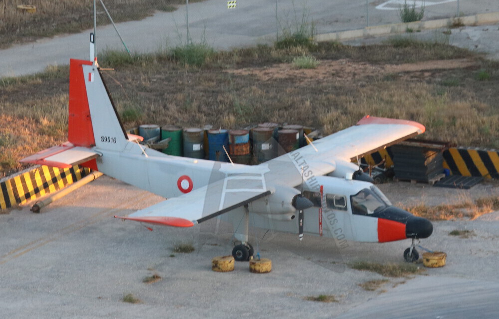 Shipguru's tweet photo. #ArmedForcesofMalta (#AFM) #AS9516 #Air #Wing #BrittenNorman #BN2B26 #Islander #aircraft at #Park7, #MaltaInternationalAirport - 02.06.2016 - https://t.co/nfgboxc3g3 https://t.co/ZY7Jwnssud