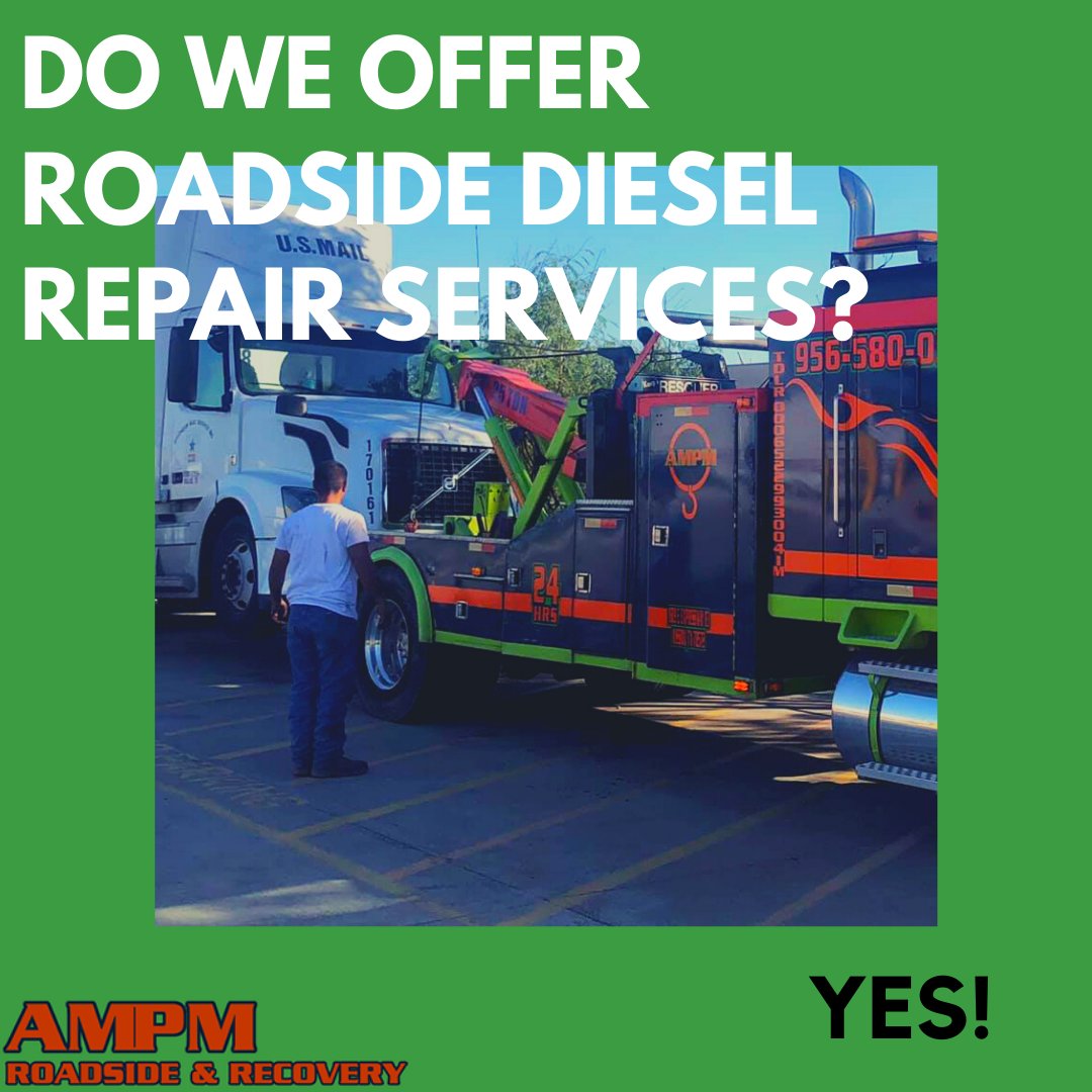 AmpmRecovery's tweet photo. Rely on our professional team when you need high-quality and reliable roadside diesel repair services! Call us at (956) 580-0505. https://t.co/iI4GQZvztJ