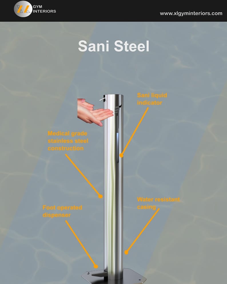 gym_xl's tweet photo. The Sani Steel is a foot operated hand sanitizer that can be used indoors, outdoors and #poolside.
Email us for more info: info@xlgyminteriors.com
#handhygiene #antibacterial #gymoperator #gymowner #gymowners #gymownerlife #hospitality #hotel #interiordesign https://t.co/HMLsYckTRf