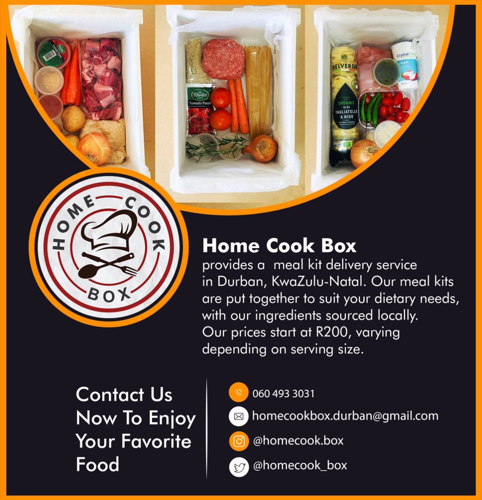 Hey girls 💕
If you are Durban based, please support my meal kit delivery service. 

Our meal kits are put together to suit your dietary needs, with our ingredients sourced locally.

Please have a look at image for contact details. Ngiyabonga 🙏🏾
 #girltalkza #blackfemaleowned