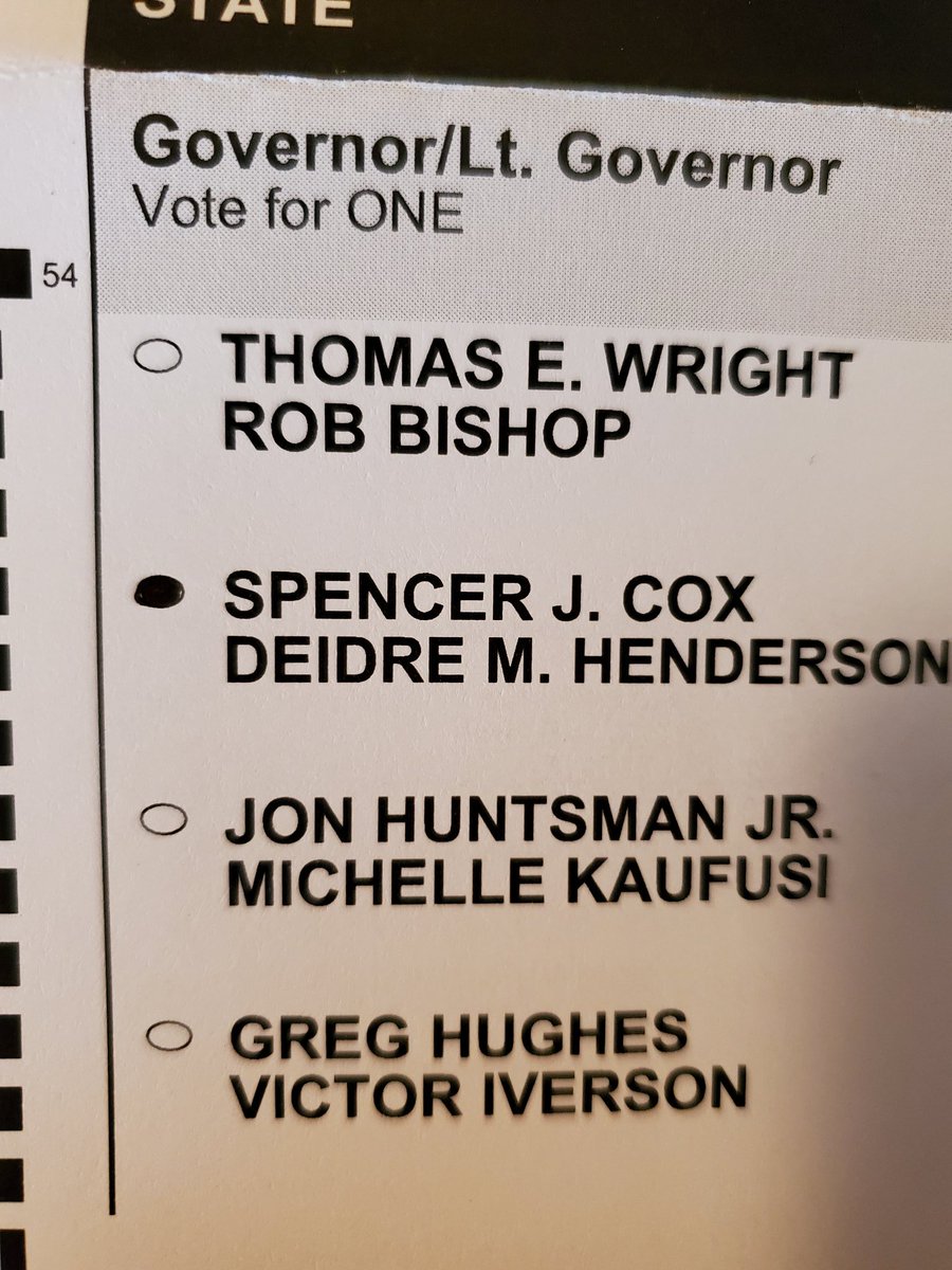 melanieevans25's tweet photo. Changed my party affiliation so I could vote for @SpencerJCox 
So happy to have a kind and honest candidate who has proven he can run our state. How about run for President next! https://t.co/srRAmncnMZ