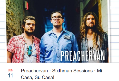 Join us online tomorrow for Sixthman Sessions · Mi Casa, Su Casa! - eepurl.com/g6V9af