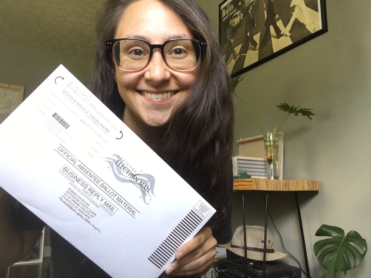 Riannakyymca's tweet photo. This is my first time voting from home and it was awesome! 
There’s still time to request your absentee ballot: https://t.co/1c5z80GB1q https://t.co/ixiu7ytZlk