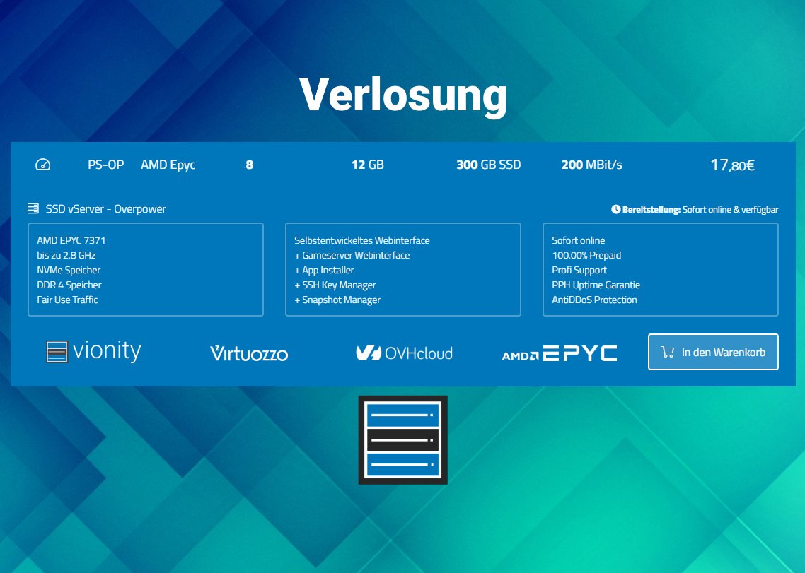 DeZio91's tweet photo. 🖥️ VERLOSUNG 🖥

⭐ Ich verlose einen vServer Overpower (17,80€) von https://t.co/MZxrTJQl0q ⭐

Teilnahme:
☑ Retweet!
☑ Like!
▶ bis 17.06.2020 18:00

Teilnahmebedingungen: https://t.co/8irAxnqXWr https://t.co/QzSoY0JZHA