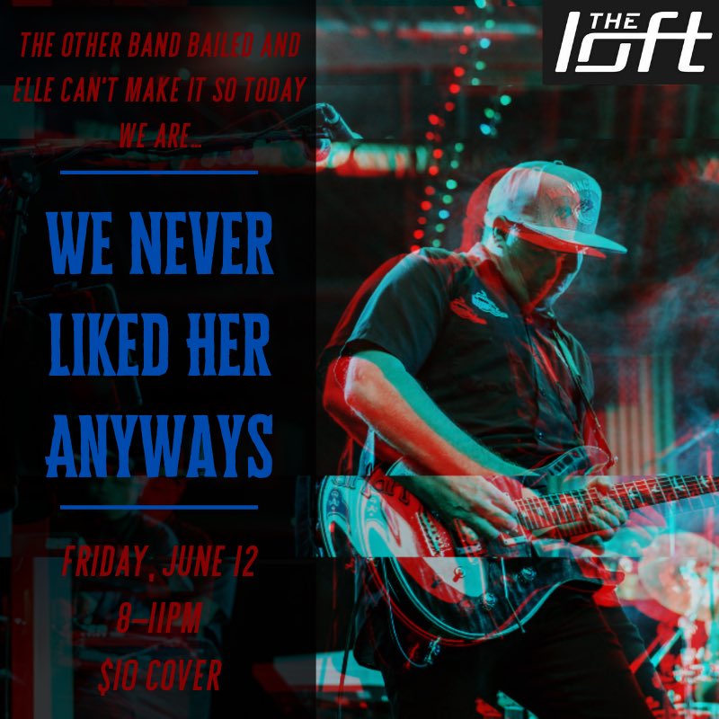 Come join Super Sauce at The Loft this Friday for a litre of rock, a tablespoon of roll and a heaping helping of good times. Elle isn’t able to make it however, that won’t stop the rest of the band from saucin’ it up to songs from the 80’s to present.