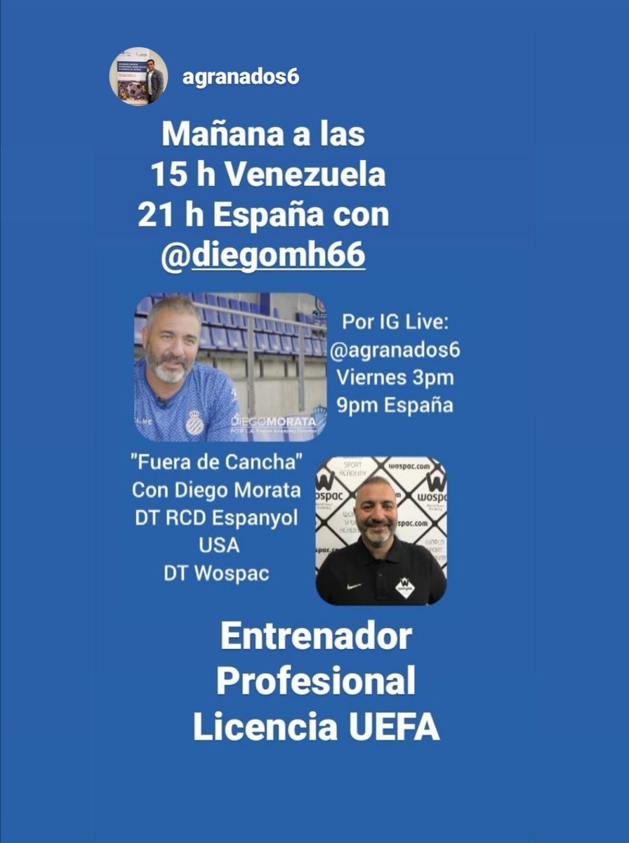 diegomh66's tweet photo. Agradecer a Armando Granados por su interes en invitarme a su programa "fuera de cancha" y compartir experiencias profesionales vividas en Asia, Europa y America. Un placer # #socceracademies #futbolconnect #dmeasysoccer #wospacusa #wospac @agranados6 https://t.co/U3tqhBbYEI