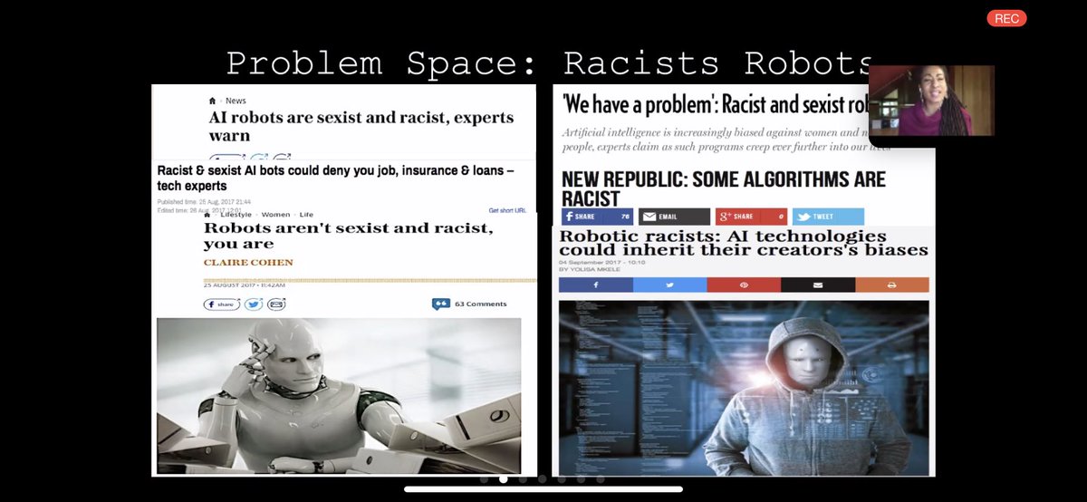 AleshiaProf's tweet image. Thank you for the amazing talk @ruha9! I will be including your work in my new AI impacts class! #NewJimCode