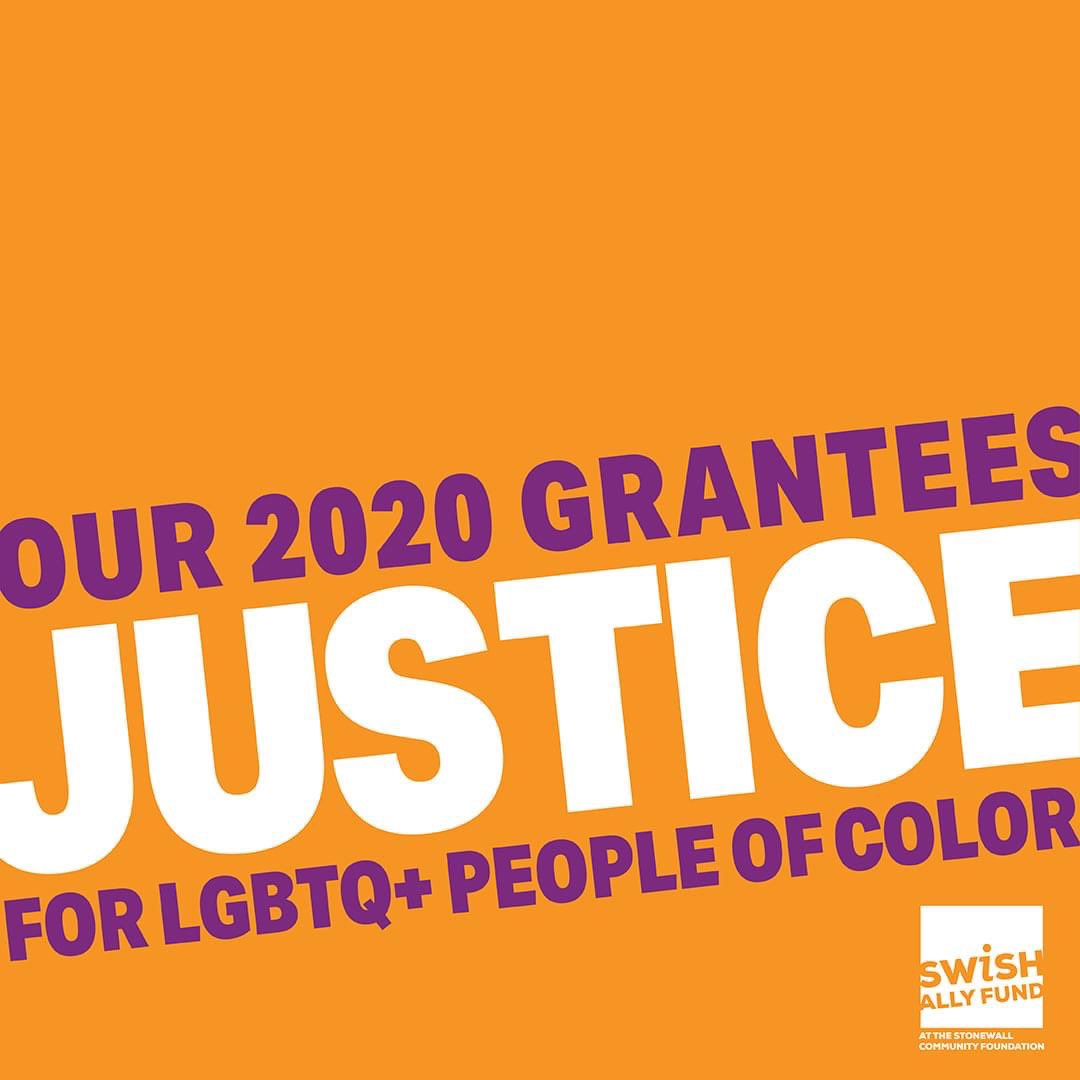 SwishPride's tweet photo. Announcing our 2020 Grantees! 

Listen. Unlearn. Amplify. Follow. Donate.

#BlackLivesMatter #BlackTransLivesMatter #AbolishICE #TransWomenareWomen #DefundThePolice #DivestThePolice #InvestInCommunity #ProtectTheVote #RevolutionNow 

1/4 https://t.co/wQxyB9BJ6j