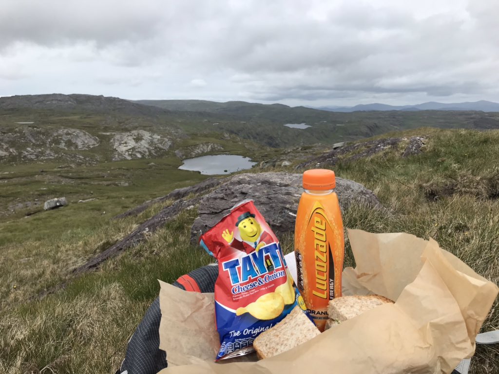 Currently on-call and in 👨‍⚕️🏨. Nice to reflect on good times. Lunch in #cahamountains #arderinbegs