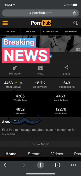 For me not promoting my pornhub for free it&rsquo;s doing amazing on its own 🥰 https://t.co/WpoBnNzN7J