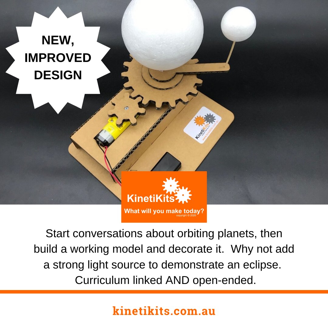 One of our most popular kits has just had a makeover.  Amazing for STEM, and understanding planets and orbiting.

#kinetikits
#stem #activitykits #steam #kidibizikids  #scienceforkids #modelsforkids #recyclingforkids 
#homeschooling
#kindy 
#primaryeducation
#steiner
