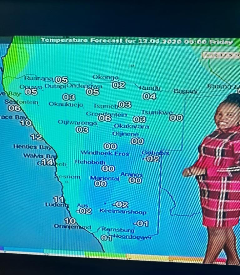 CergieSelma's tweet image. Most places are below 7 degree celcius except for those in erongo.. the stubborn region that refuse to get along with others 😂😂