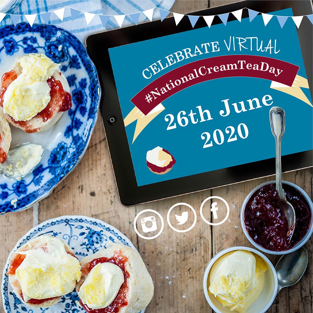 CreamTeaHour's tweet photo. Well how quick does that hour go ๐ณthank you all for joining me tonight โค๏ธ and donโt forget National Cream Tea Day on Friday 26th June. The most delicious day of the year! #nationalcreamteaday @debbiedotmac @bbccornwall #BBCVirtualRCS #creamteahour The #Cakey4 are coming ๐ https://t.co/YOS5BqWVCV