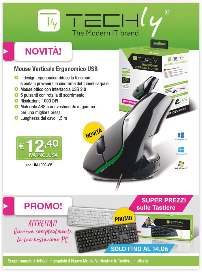 omniaBlog's tweet image. Mouse Verticale Ergonomico USB Nero
🔗 robertoshop.it/prodotti/compu…
💥
SUPER PREZZI sulle Tastiere
🔗 robertoshop.it/reparti/comput…
