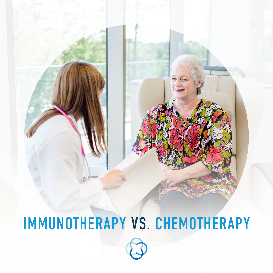 How does immunotherapy compare to chemotherapy? 
While immunotherapy and chemotherapy share a common goal – destroying cancer cells – they accomplish it in different ways and create very different experiences for patients. Learn more: bit.ly/2XNspgB