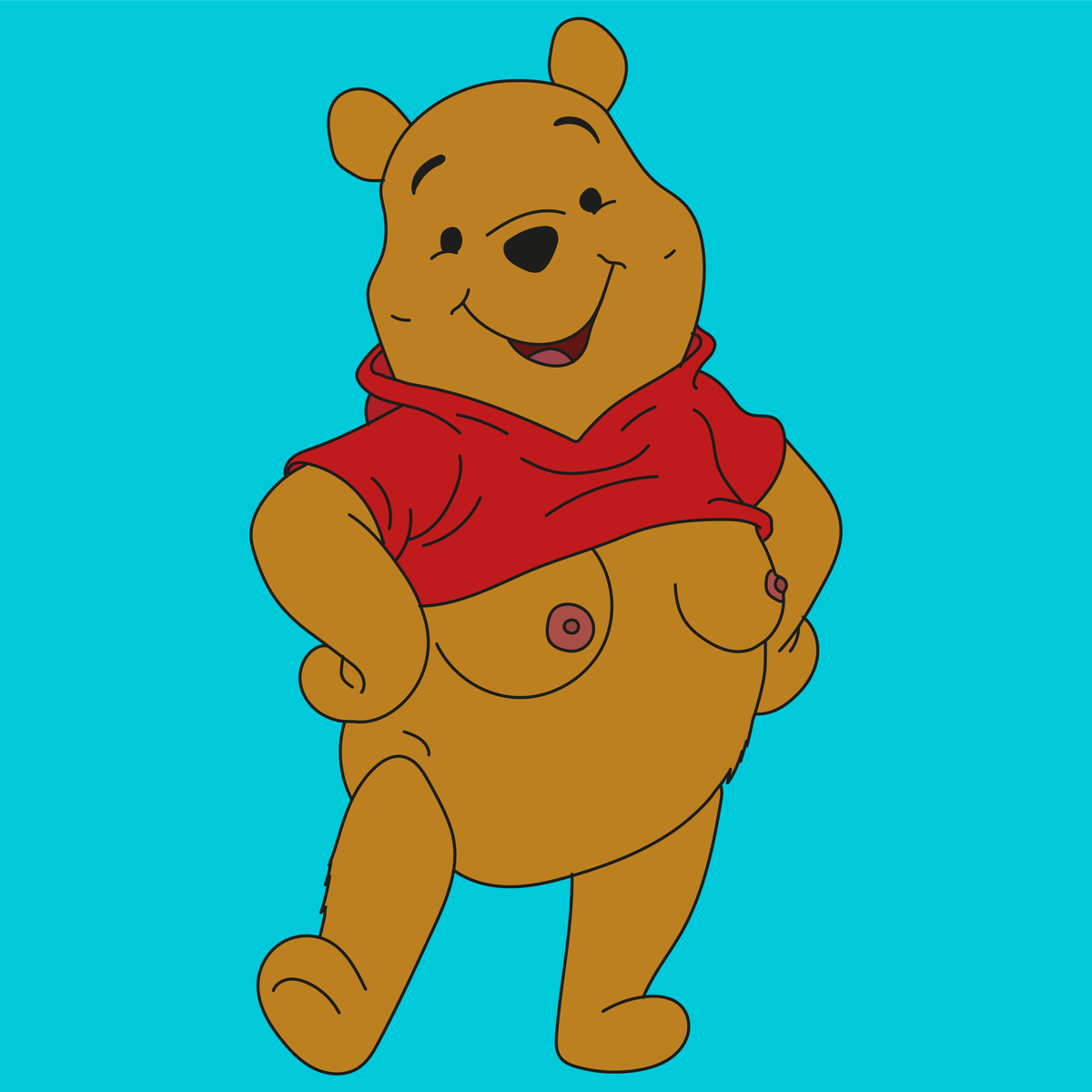 Winnie the Pooh with Tits. 