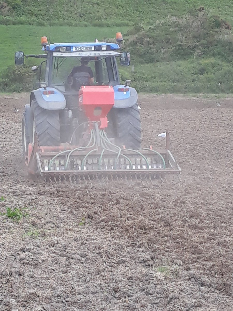 2pintpaddy's tweet photo. Finally reseeded 3 acres today , had to hold tough with ground conditions so dry but looks like we will get a good bit of rain at the weekend. #Reseeding2020 #Abergain https://t.co/BSsM60amo8