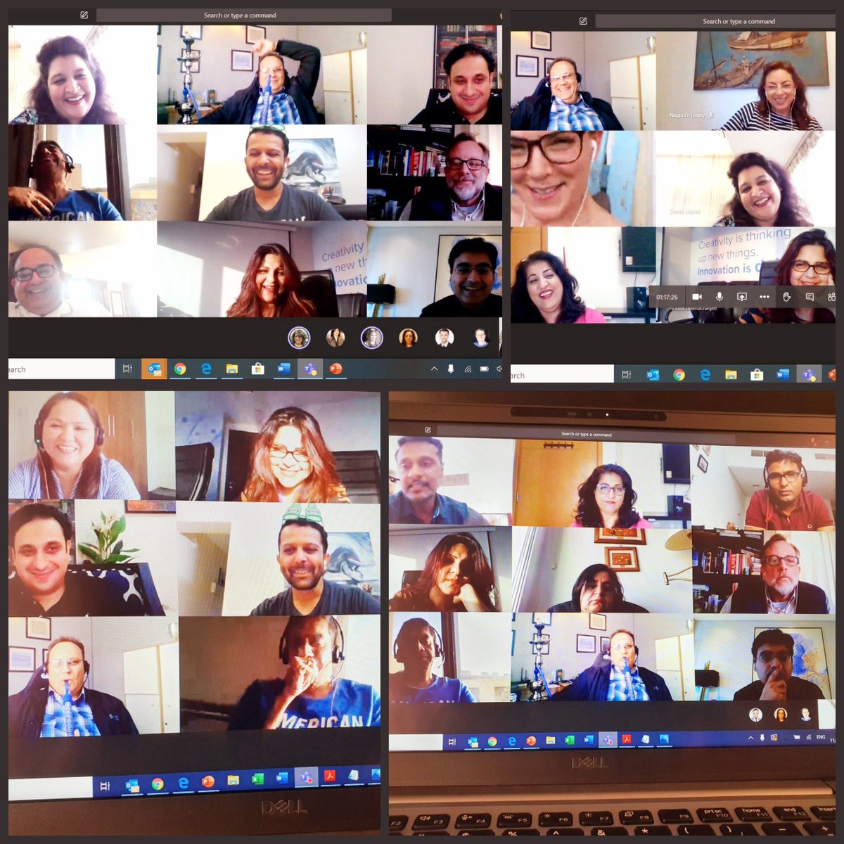 The awesome @IDCMEA leadership team virtual get together!! @IDC #teamwork #coffeechat #collaborativework #teamsuccess @JyotiIDC @ranjitrajan1 @RonitaDXB @HamzaNaqshbandi @BhebanKewalram @alombaard_idc @MarkWalker36 @ncizmeci @IDC_SSA @IDC_Turkiye