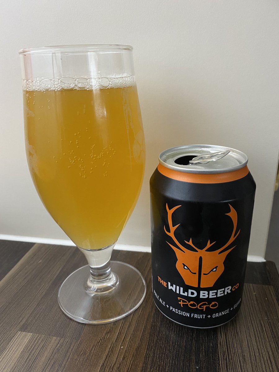 CaskConnoisseur's tweet photo. #Newsample tonight - Pogo 4.1% ABV beautifully brewed by Wild Beer Co. A tremendous #PaleAle with Orange, Passionfruit and guava.🍻#thirstythursday #beersofmylife #beerlover #beerdrinker #beautifulbeer #beerlife #beerme #beerblog #beersampling #summerdrink #fruitybeer #sweetbeer https://t.co/T3kQeSxISR