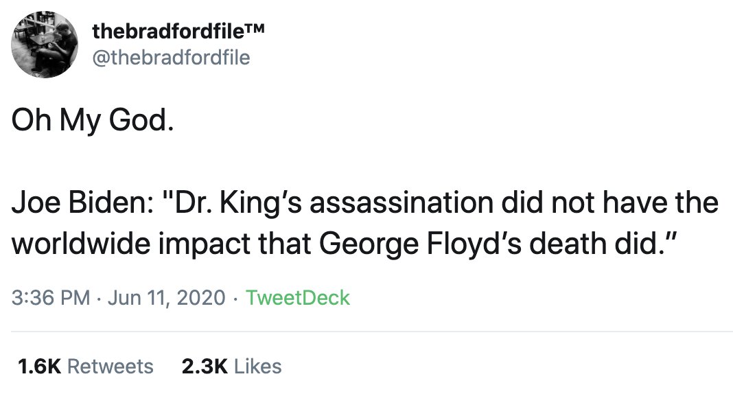 daveweigel's tweet image. This is a classic example of a pretty banal point getting pulverized by the social media Gaffe-o-Matic. The part being quoted is in bold.