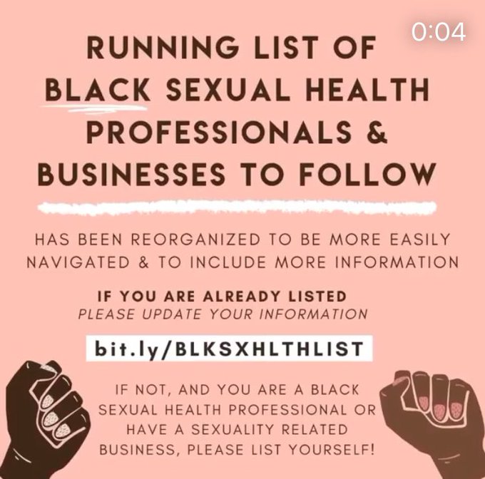 Repost @theellechase Running List of Black #sexeducators, #therapists, #sexologists, #artists &amp; s*xual<a class="tags" target="_blank" title="On Twitter" href="/?out=eyJ0eXAiOiJKV1QiLCJhbGciOiJIUzUxMiJ9.eyJpYXQiOjE3MjQ4NzQ3MjUsImlzcyI6InR3cG9ybnN0YXJzLmNvbSIsIm5iZiI6MTcyNDg3NDcyNSwiZXhwIjoxNzU2NDEwNzI1LCJyZWRpcmVjdF91cmwiOiJodHRwczovL3R3aXR0ZXIuY29tL3RoZWVsbGVjaGFzZSJ9.Tb34zQOlBAshKmbfPFeK5iIMnnJKboHvvdeeayXWWGr2uBSJXXKPu8Hdh3PgrmKc2l1jIl9hthKA9xz0aZMFSA">@theellechase</a><a href="/tag/sexeducators"class="tags">#sexeducators</a><a href="/tag/artists"class="tags"><span>#artists</span></a><a href="/tag/therapists"class="tags"><span>#therapists</span></a><a href="/tag/sexologists"class="tags"><span>#sexologists</span></a>