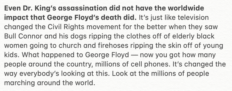 daveweigel's tweet image. This is a classic example of a pretty banal point getting pulverized by the social media Gaffe-o-Matic. The part being quoted is in bold.