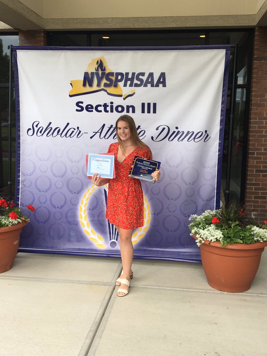 Congrats to Christian McKay and Caitlin George our Section 3 Scholar Athlete Award Winners!! Caity also recieved the Coca Cola Scholarship.